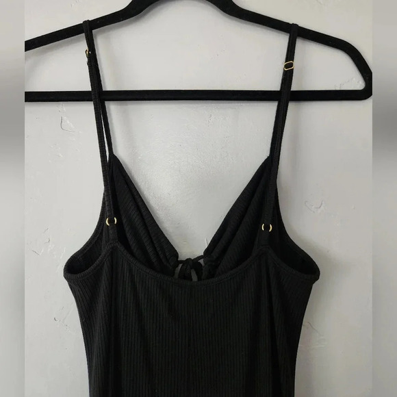 L*Space Naomi Ribbed Cutout Dress Black sz Large - Picture 5 of 7